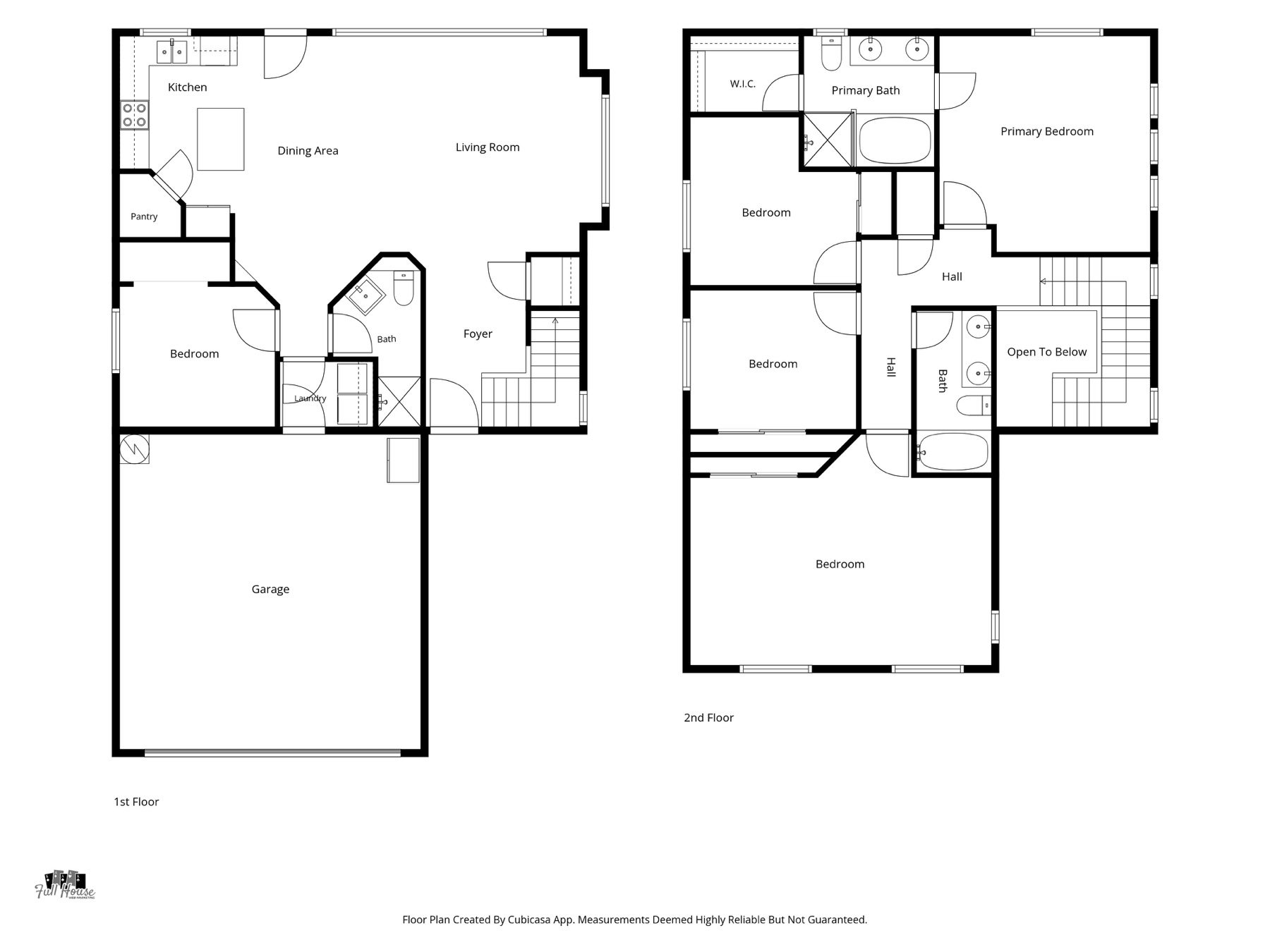 Two-story floor plan of 5617 Midnight Breeze Street